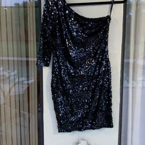 Georgia one shoulder sequin dress BN